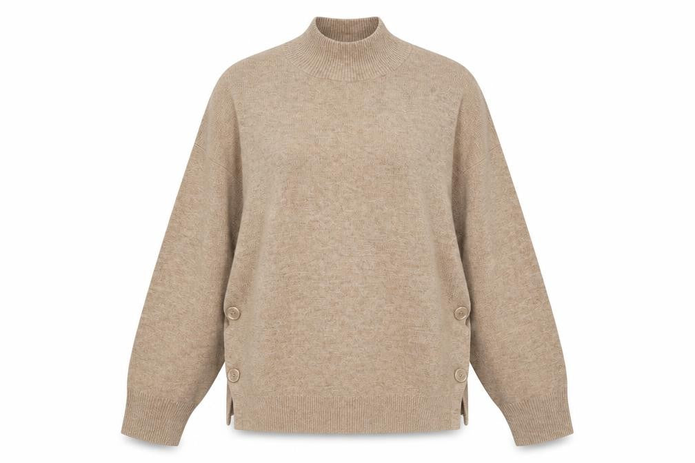 Womens UK Size XS Oasis Beige Pullover Jumper