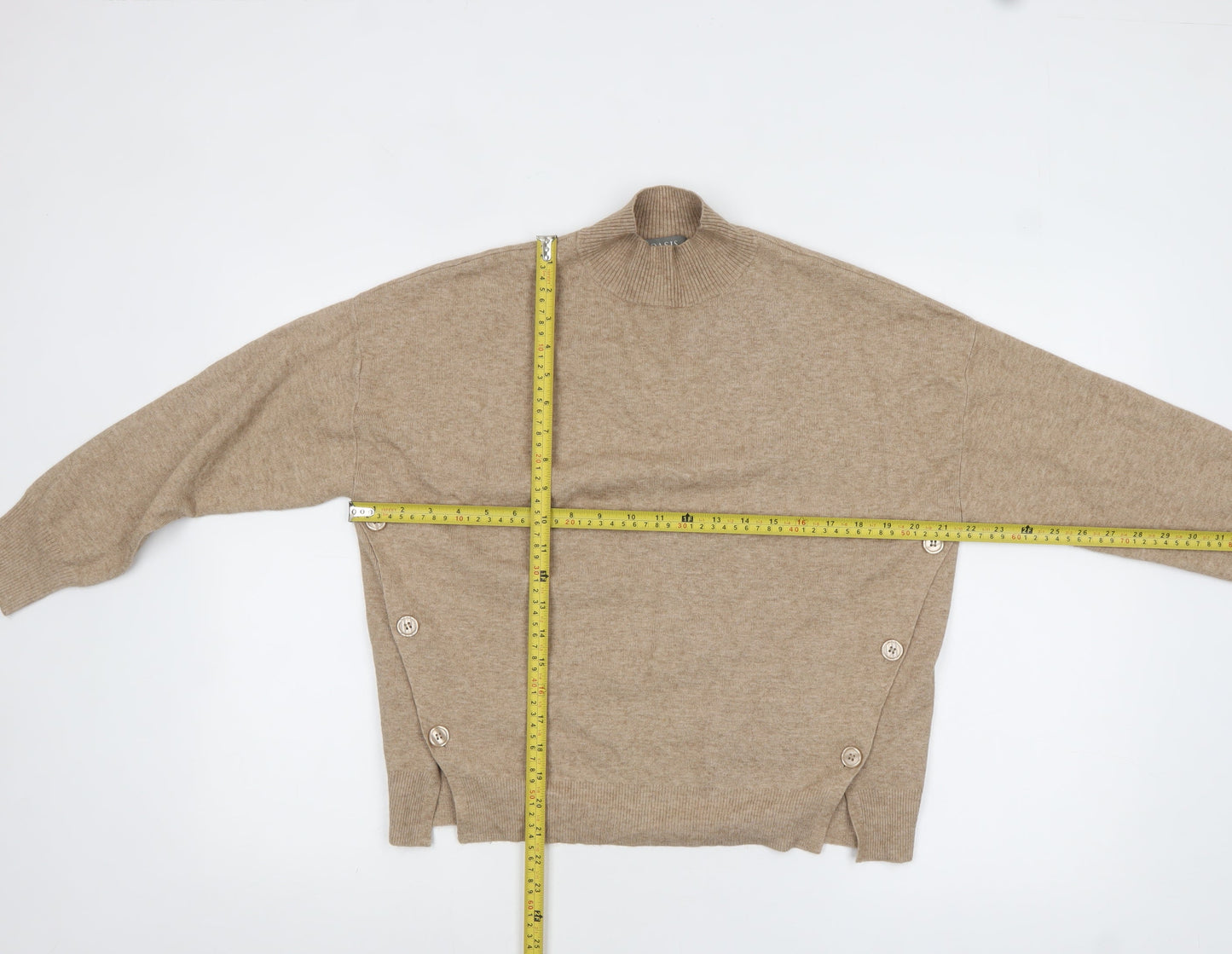 Womens UK Size XS Oasis Beige Pullover Jumper