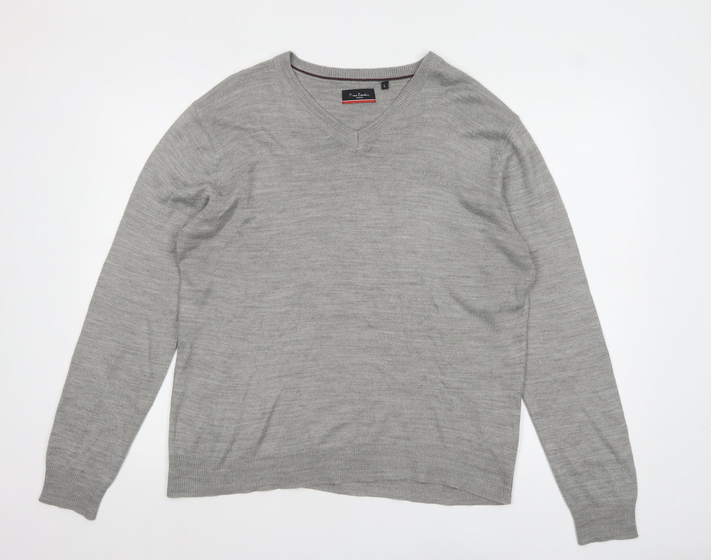 Mens UK Size L Pierre Cardin Grey Pullover Jumper