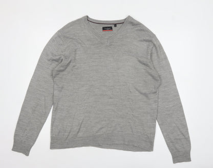 Mens UK Size L Pierre Cardin Grey Pullover Jumper