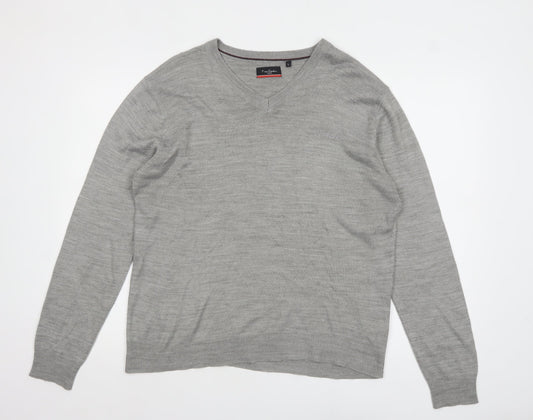 Mens UK Size L Pierre Cardin Grey Pullover Jumper