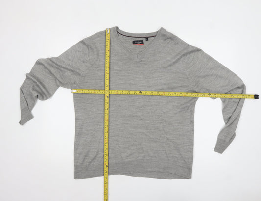 Mens UK Size L Pierre Cardin Grey Pullover Jumper