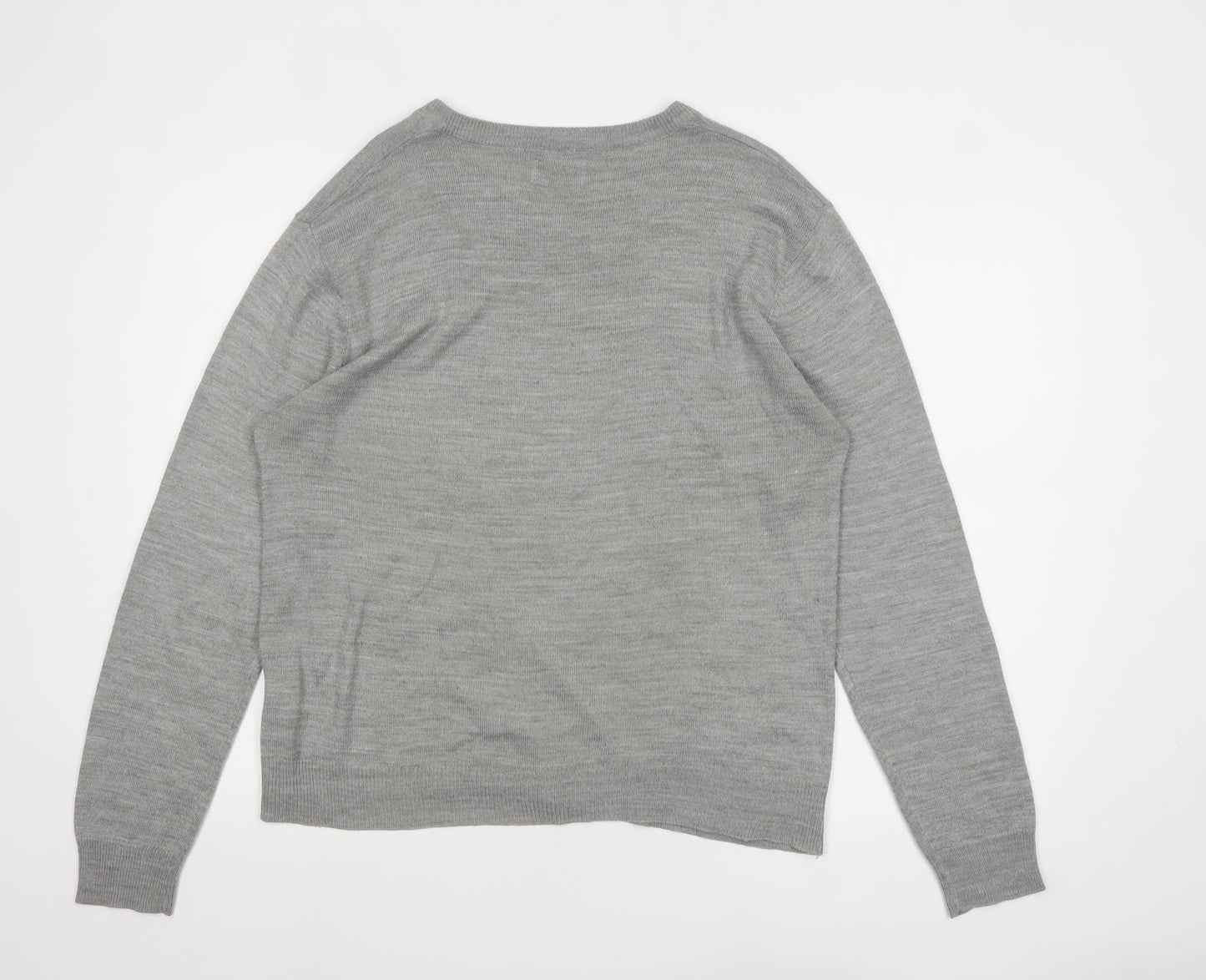 Mens UK Size L Pierre Cardin Grey Pullover Jumper