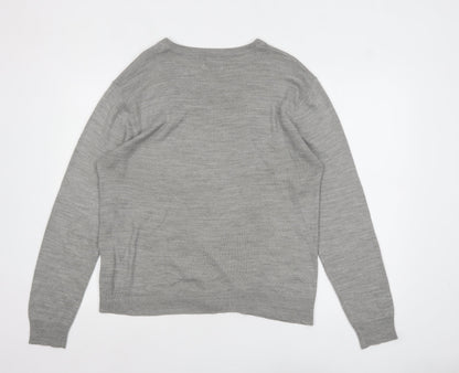 Mens UK Size L Pierre Cardin Grey Pullover Jumper