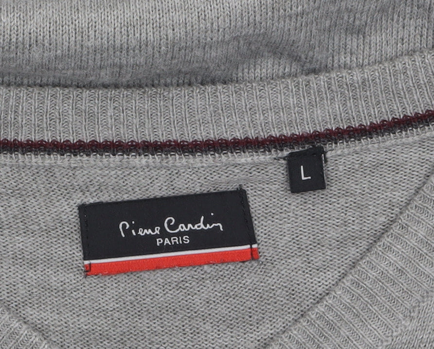Mens UK Size L Pierre Cardin Grey Pullover Jumper