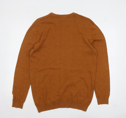 Mens UK Size M ACW85 Brown Pullover Jumper