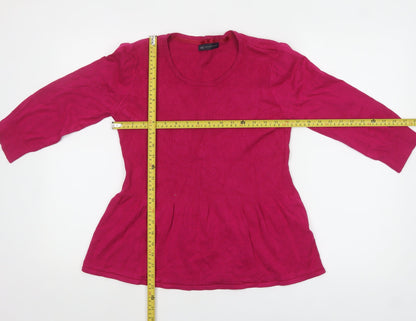 Womens UK Size 12 Marks and Spencer Pink Tunic Jumper