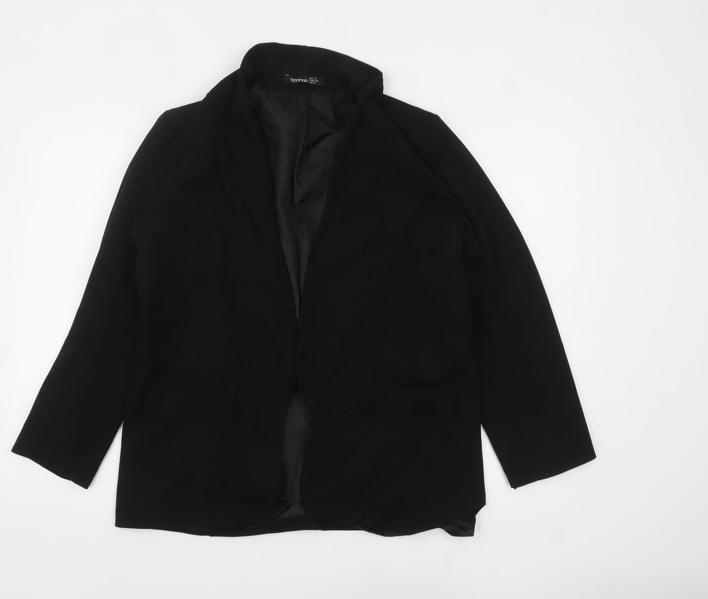 Womens UK Size 12 Boohoo Regular Black Blazer