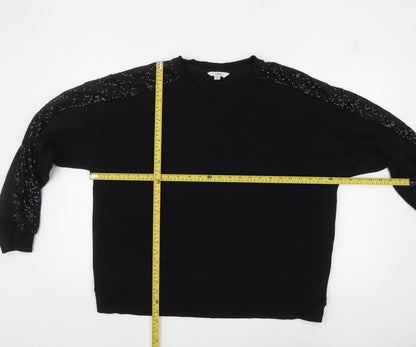Womens UK Size 20 Marks and Spencer Black Pullover Sweatshirt