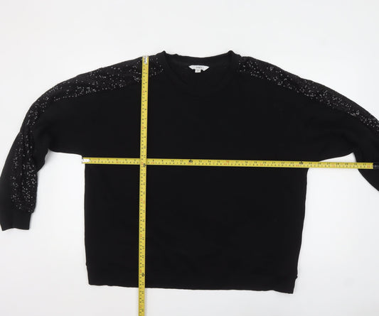Womens UK Size 20 Marks and Spencer Black Pullover Sweatshirt