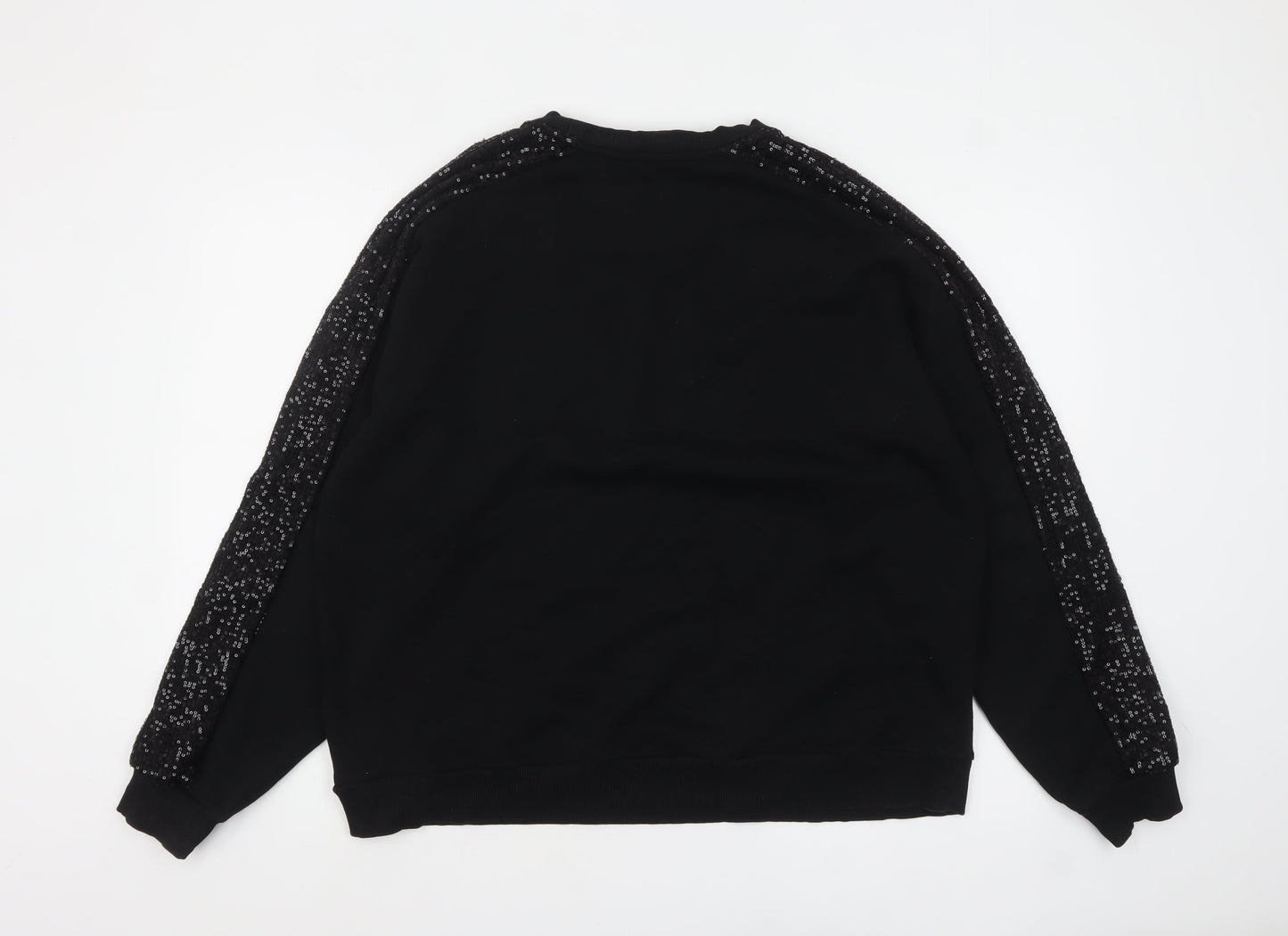 Womens UK Size 20 Marks and Spencer Black Pullover Sweatshirt