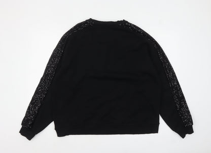 Womens UK Size 20 Marks and Spencer Black Pullover Sweatshirt