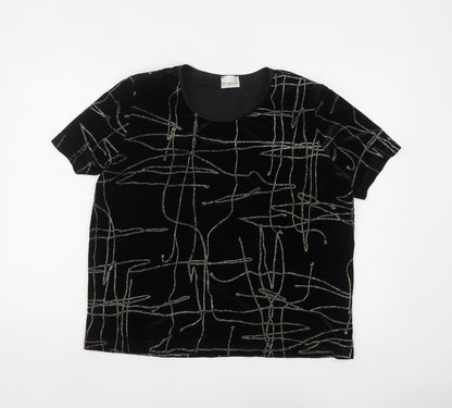 Womens UK Size L Roman Originals Black Basic T-Shirt