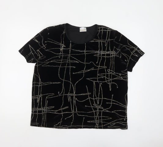 Womens UK Size L Roman Originals Black Basic T-Shirt