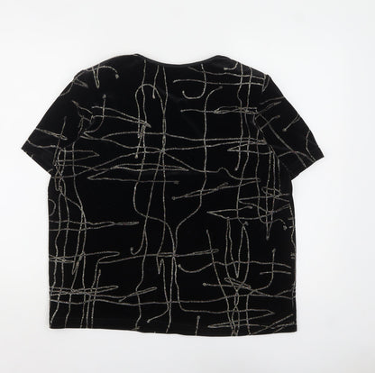 Womens UK Size L Roman Originals Black Basic T-Shirt