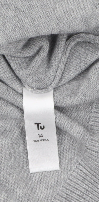 Womens UK Size 14 TU Grey Pullover Jumper