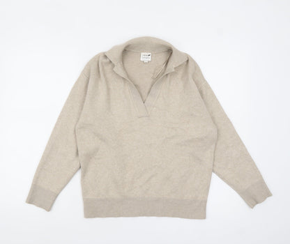 Womens UK Size 8 John Lewis Beige Pullover Jumper