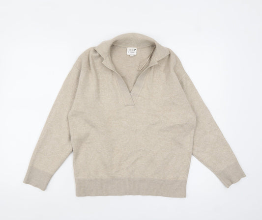 Womens UK Size 8 John Lewis Beige Pullover Jumper