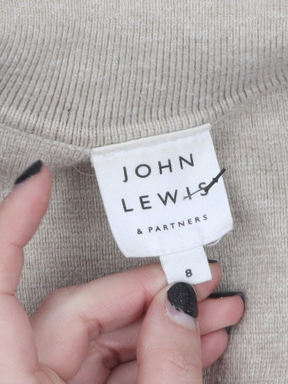 Womens UK Size 8 John Lewis Beige Pullover Jumper