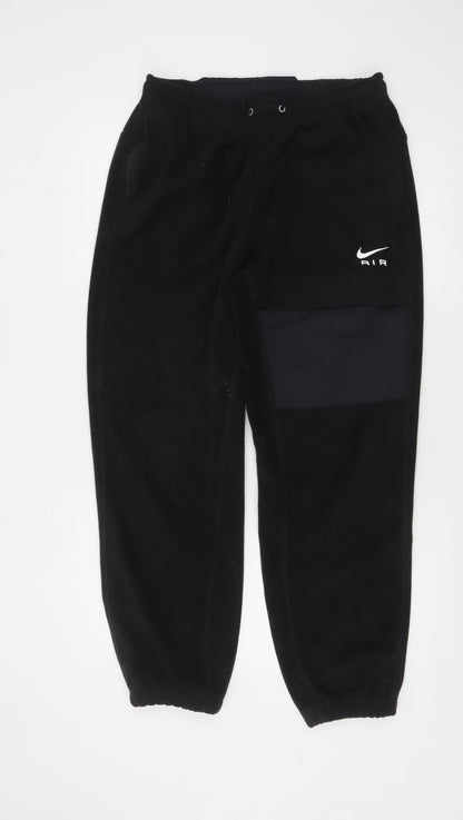 Mens UK Size S Nike Regular Fit Sweatpants Black Trousers