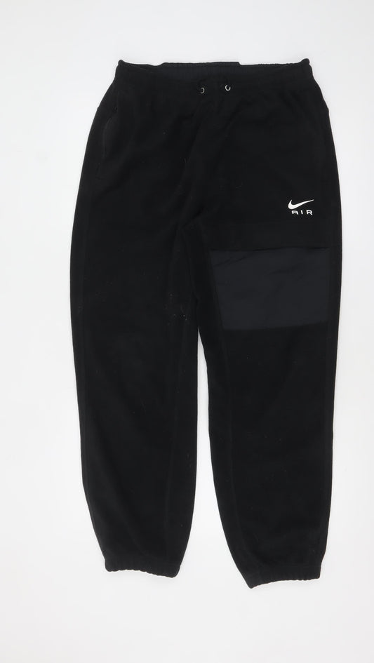 Mens UK Size S Nike Regular Fit Sweatpants Black Trousers