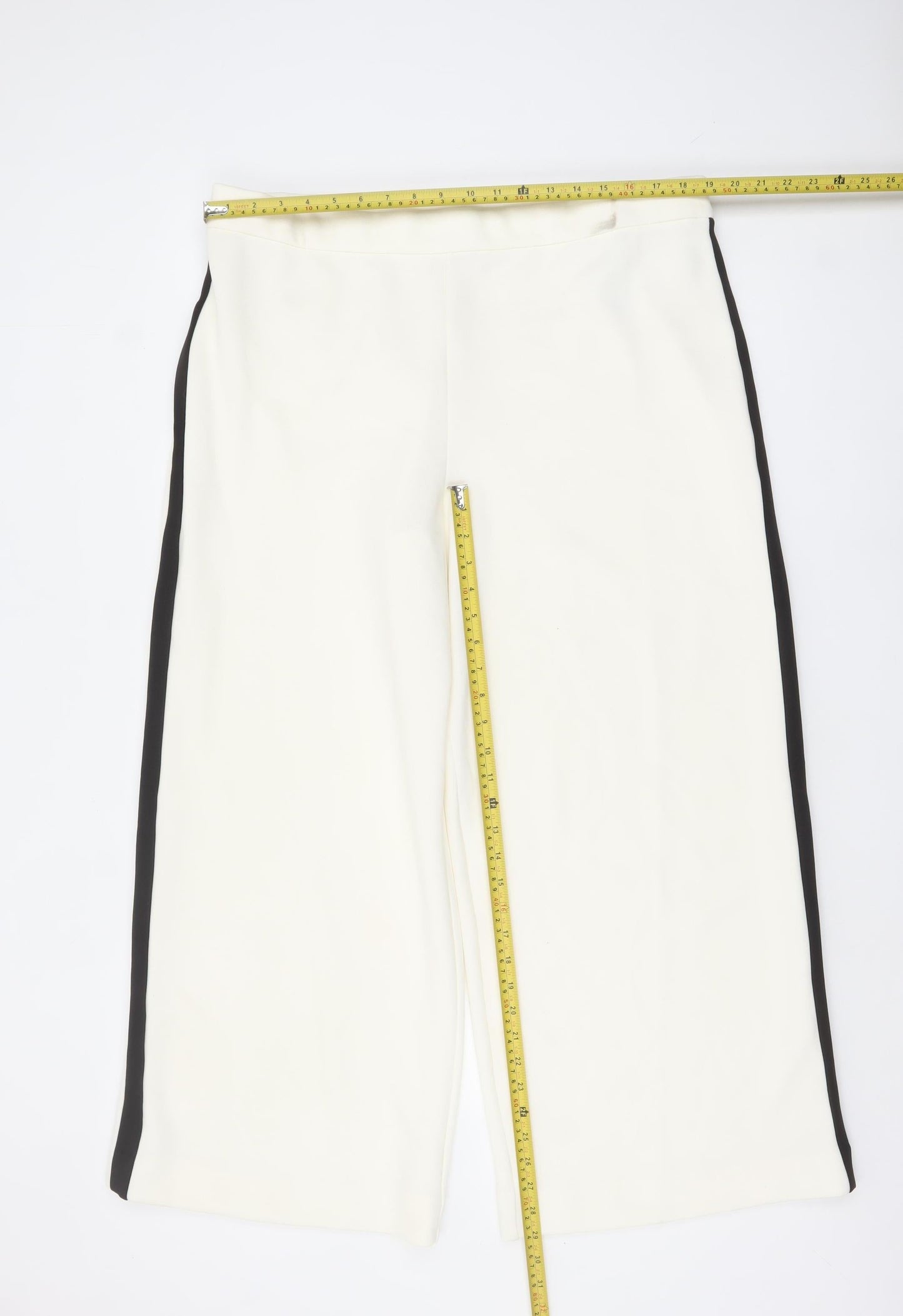 Womens UK Size 20 Short Marks and Spencer Regular Fit Casual Workwear Ivory Trou