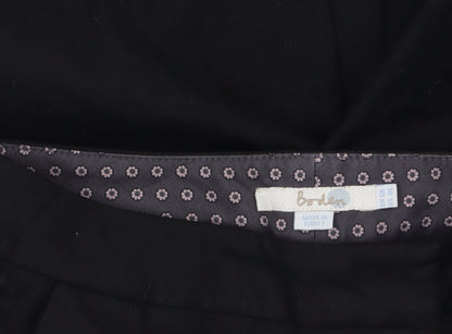 Womens UK Size 12 Boden Regular Fit Dress Pants Black Trousers