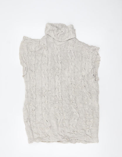 Womens UK Size L Quiz Beige Pullover Jumper
