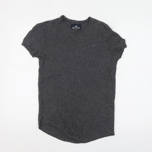 Womens UK Size S Hollister Grey Basic T-Shirt