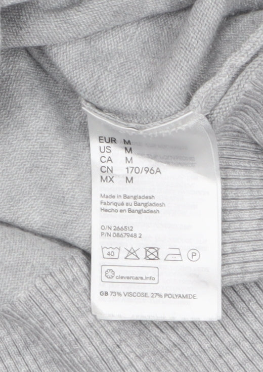 Womens UK Size 12 H&M Grey Pullover Jumper