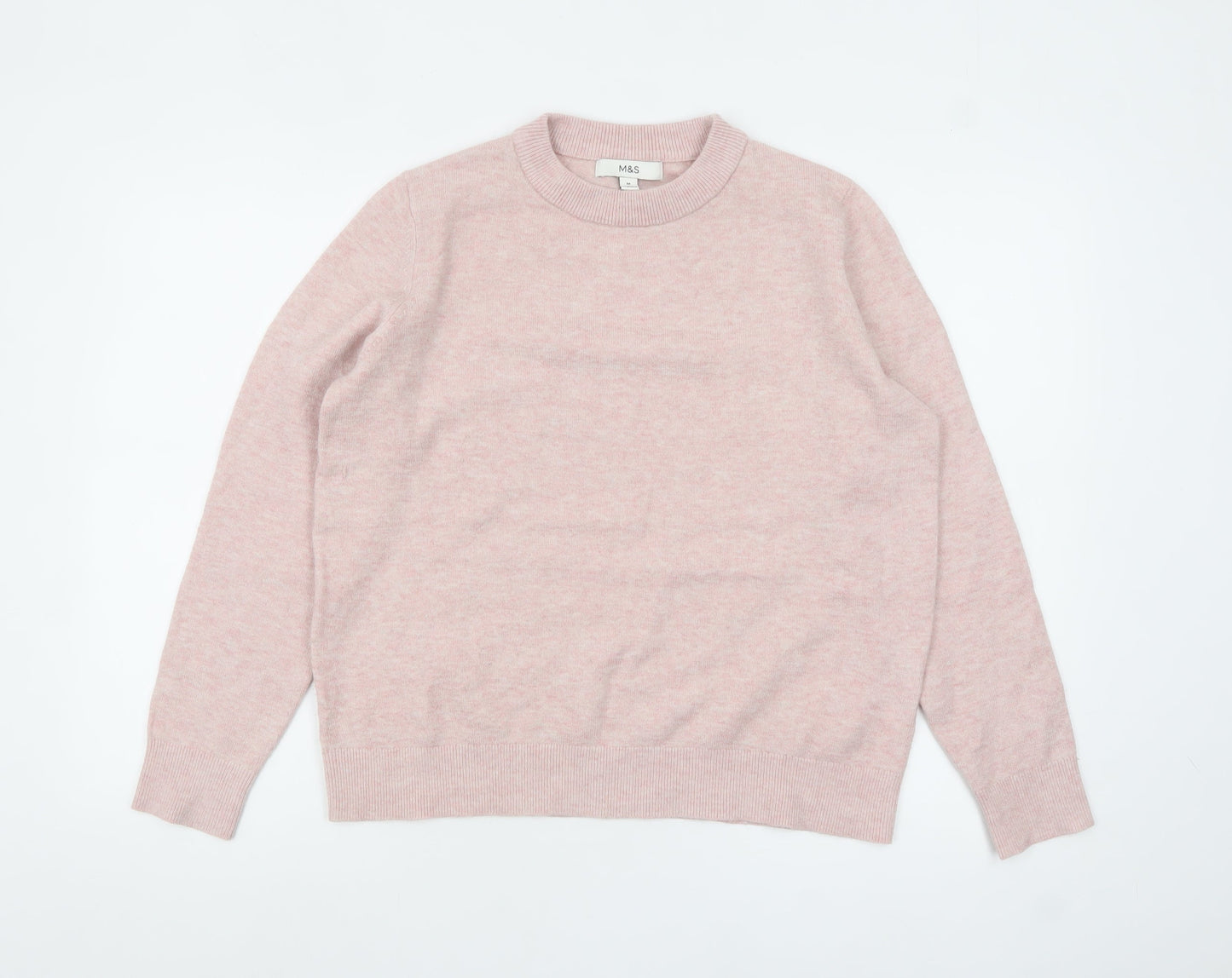 Womens UK Size M Marks and Spencer Pink Pullover Jumper