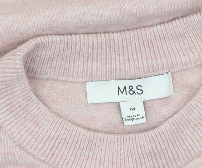 Womens UK Size M Marks and Spencer Pink Pullover Jumper