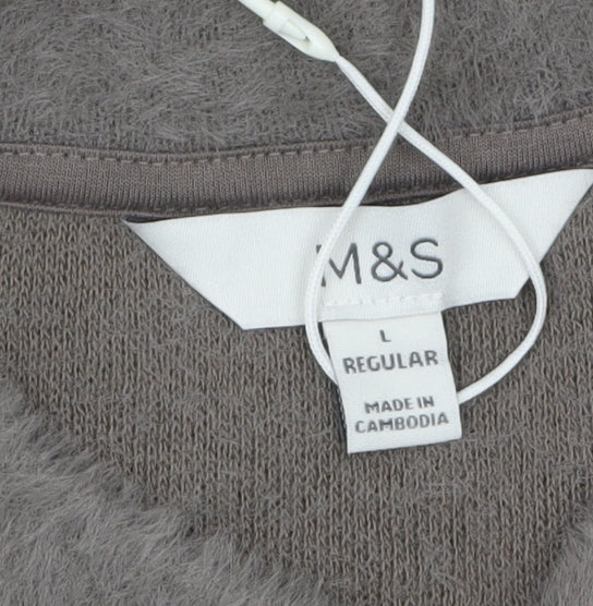Womens UK Size L Marks and Spencer Grey Pullover Jumper
