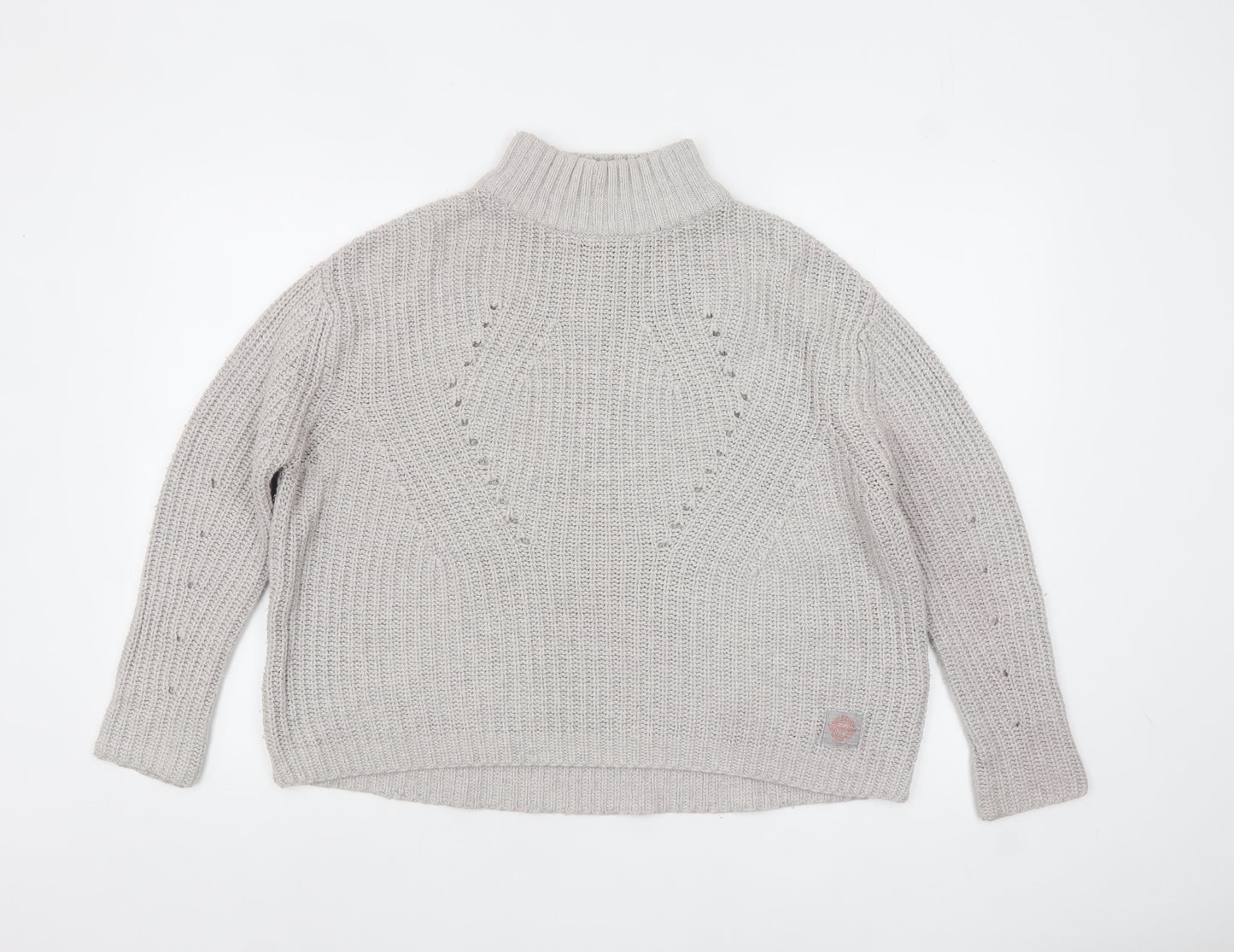 Womens UK Size S Superdry Grey Pullover Jumper