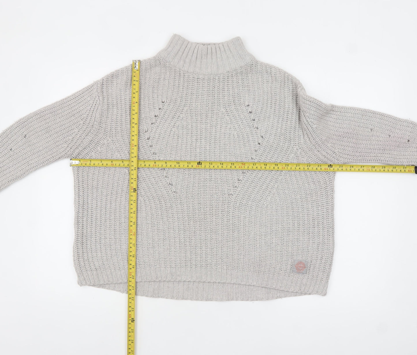 Womens UK Size S Superdry Grey Pullover Jumper