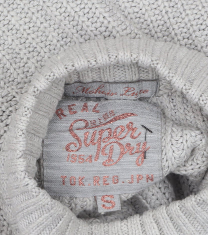 Womens UK Size S Superdry Grey Pullover Jumper