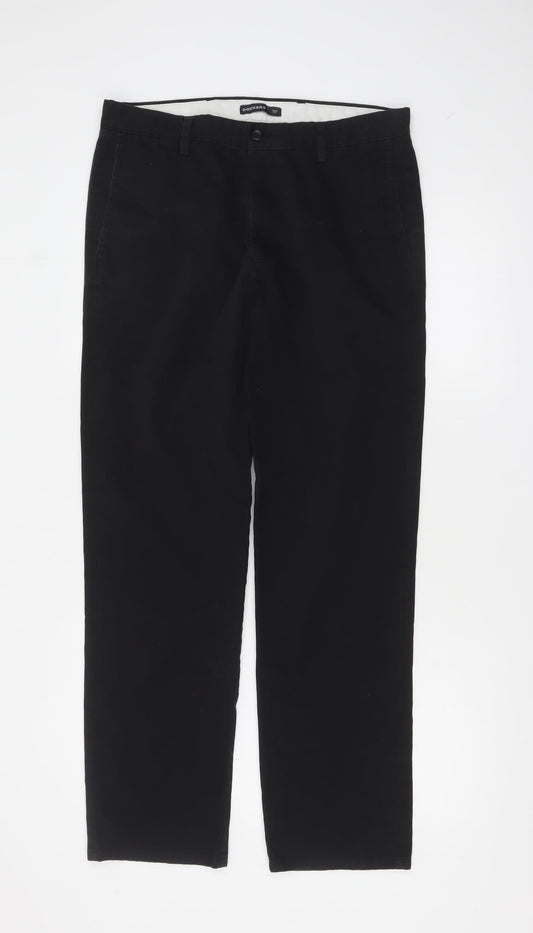 Mens UK Size M DOCKERS Slim Fit Chino Black Trousers