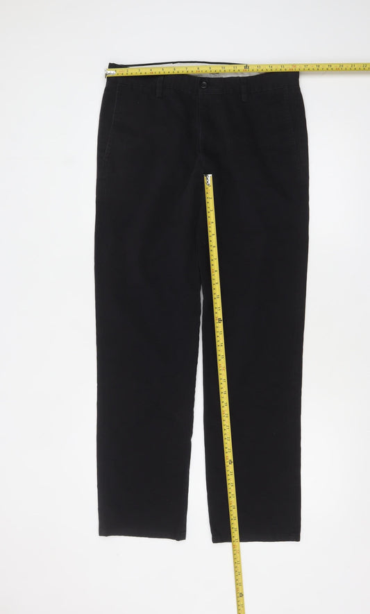 Mens UK Size M DOCKERS Slim Fit Chino Black Trousers