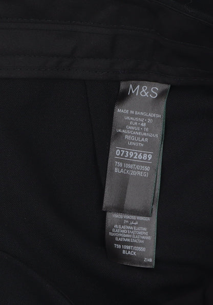 Marks and Spencer Women Black Cargo Trousers Size 20 Regular