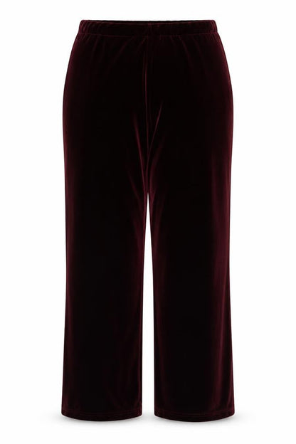 Marks and Spencer Womens Red Velvet Straight Trousers Size 20