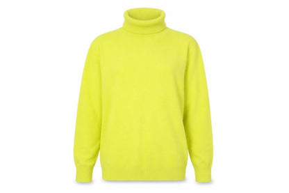 Marks and Spencer Women’s Yellow Roll Neck Jumper Size M