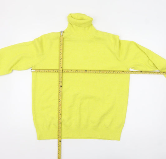 Marks and Spencer Women’s Yellow Roll Neck Jumper Size M