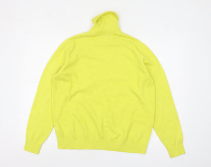 Marks and Spencer Women’s Yellow Roll Neck Jumper Size M