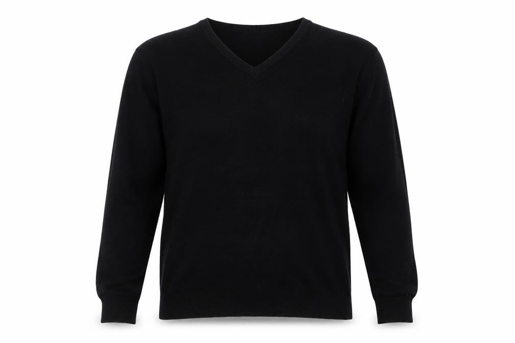 Marks and Spencer Men's Black V-Neck Acrylic Jumper Medium Regular Fit