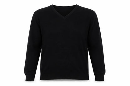 Marks and Spencer Men's Black V-Neck Acrylic Jumper Medium Regular Fit