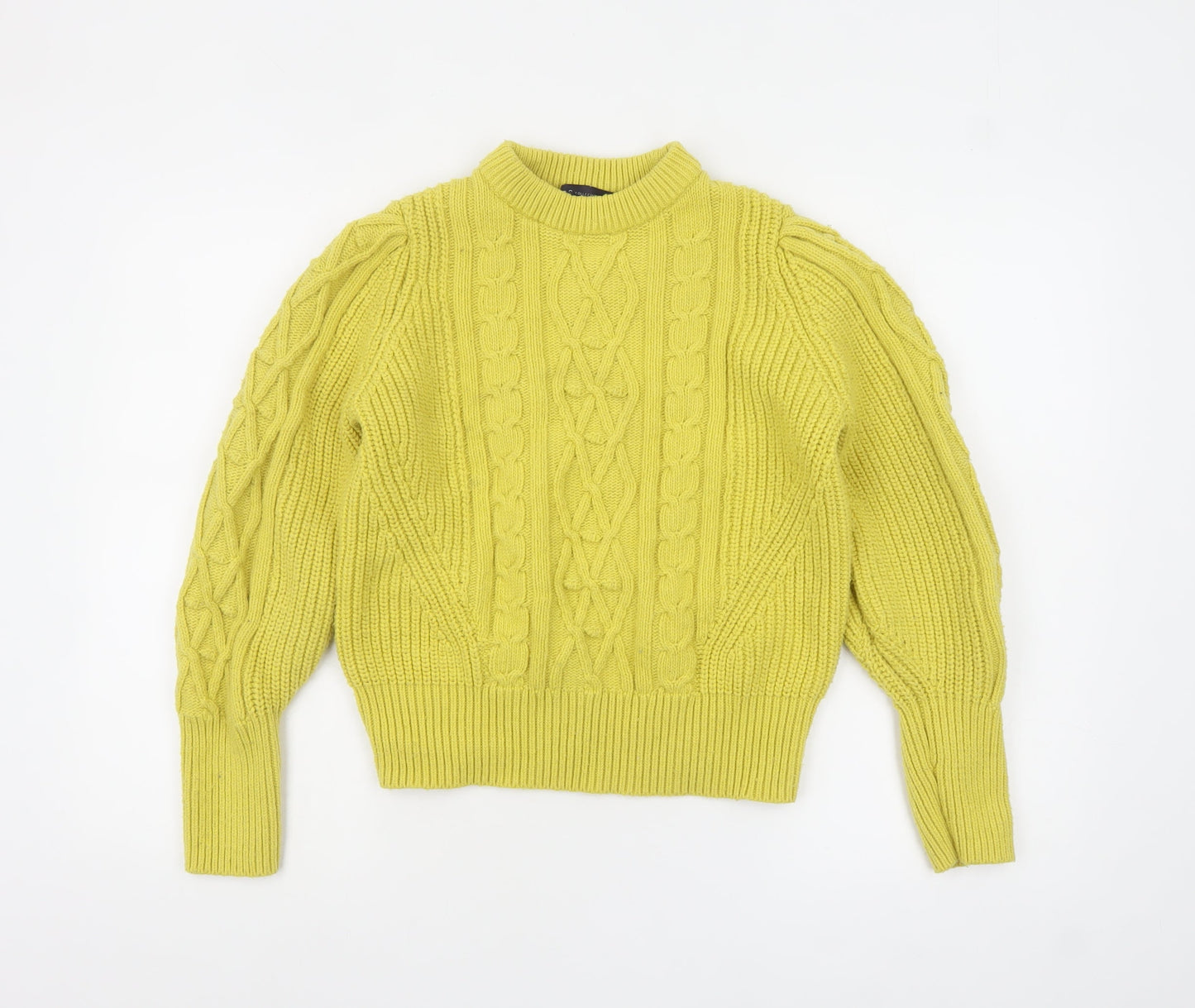 Womens UK Size 14 Marks and Spencer Yellow Pullover Jumper