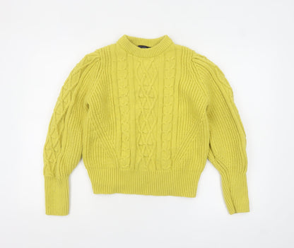 Womens UK Size 14 Marks and Spencer Yellow Pullover Jumper