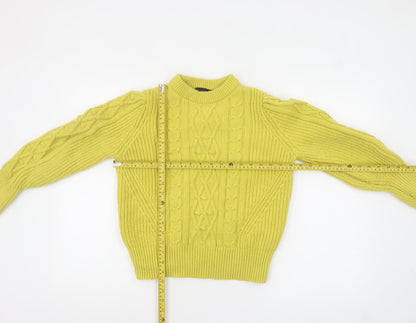Womens UK Size 14 Marks and Spencer Yellow Pullover Jumper