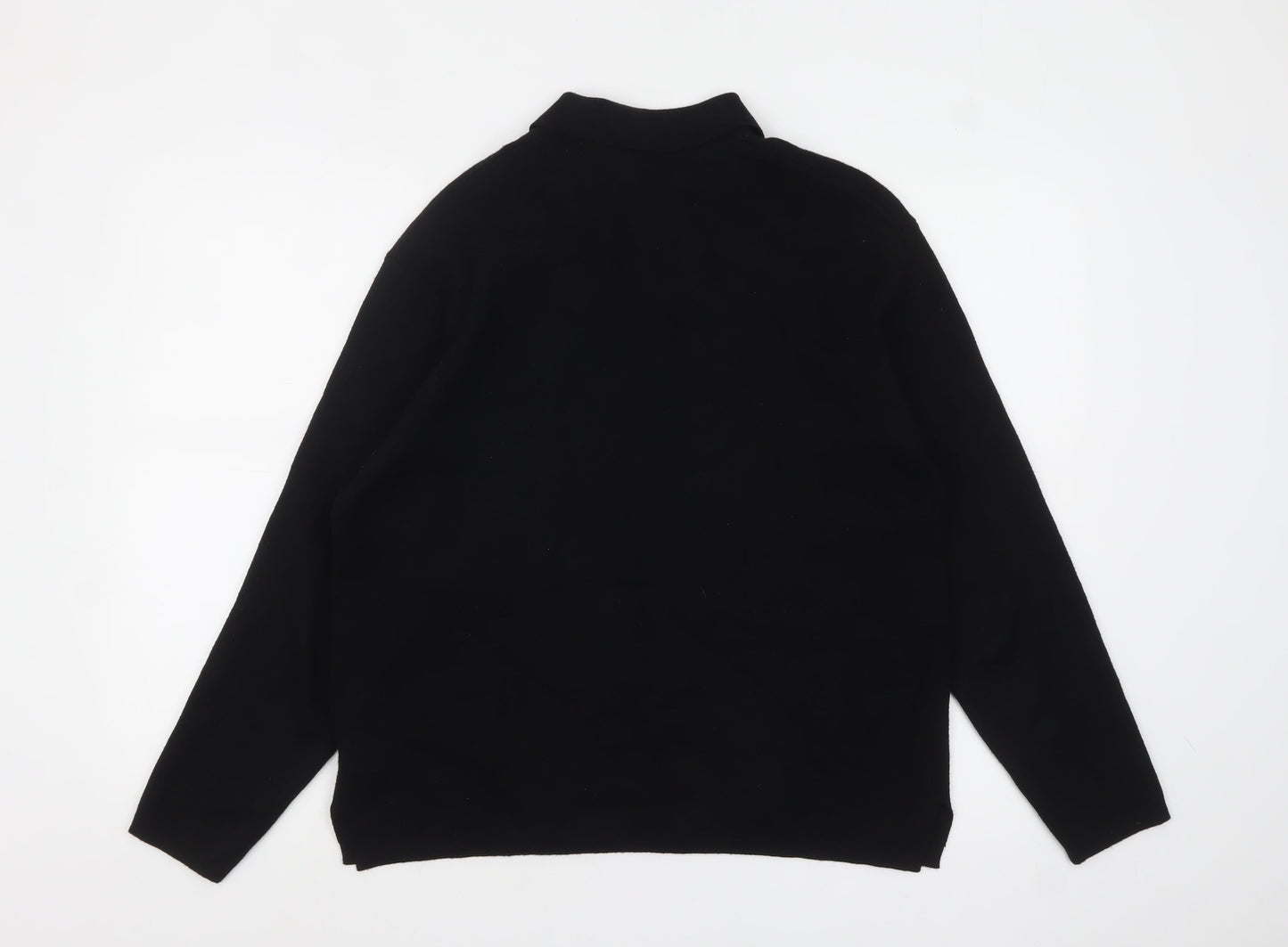 Womens UK Size 12 Zara Black Henley Jumper