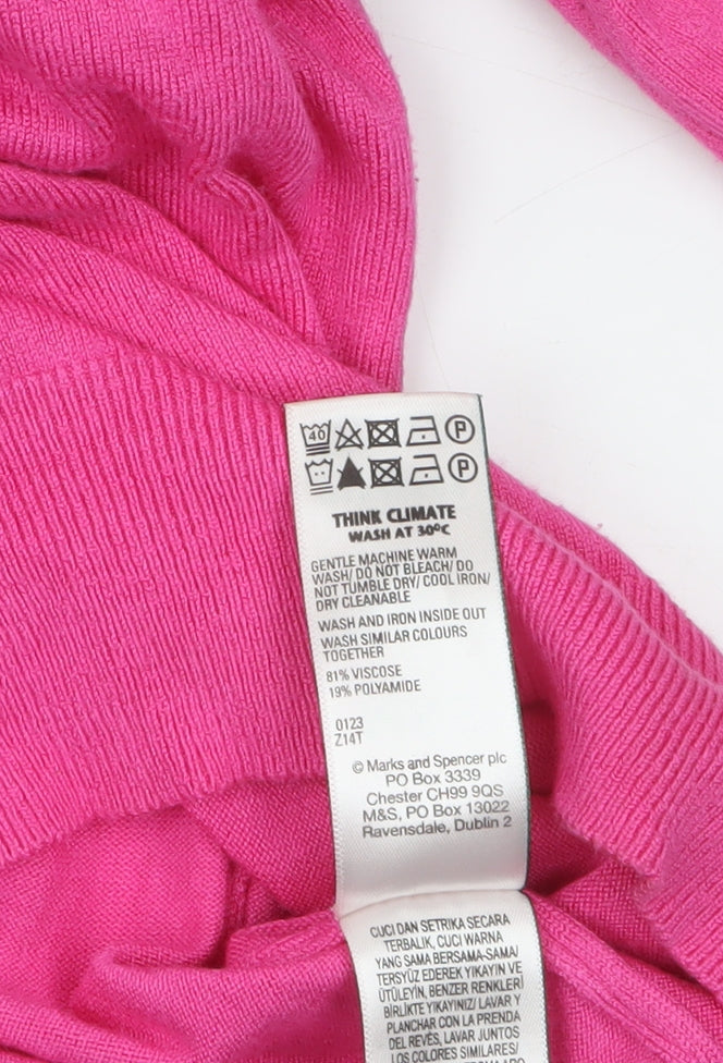 Womens UK Size 10 Marks and Spencer Pink Pullover Jumper